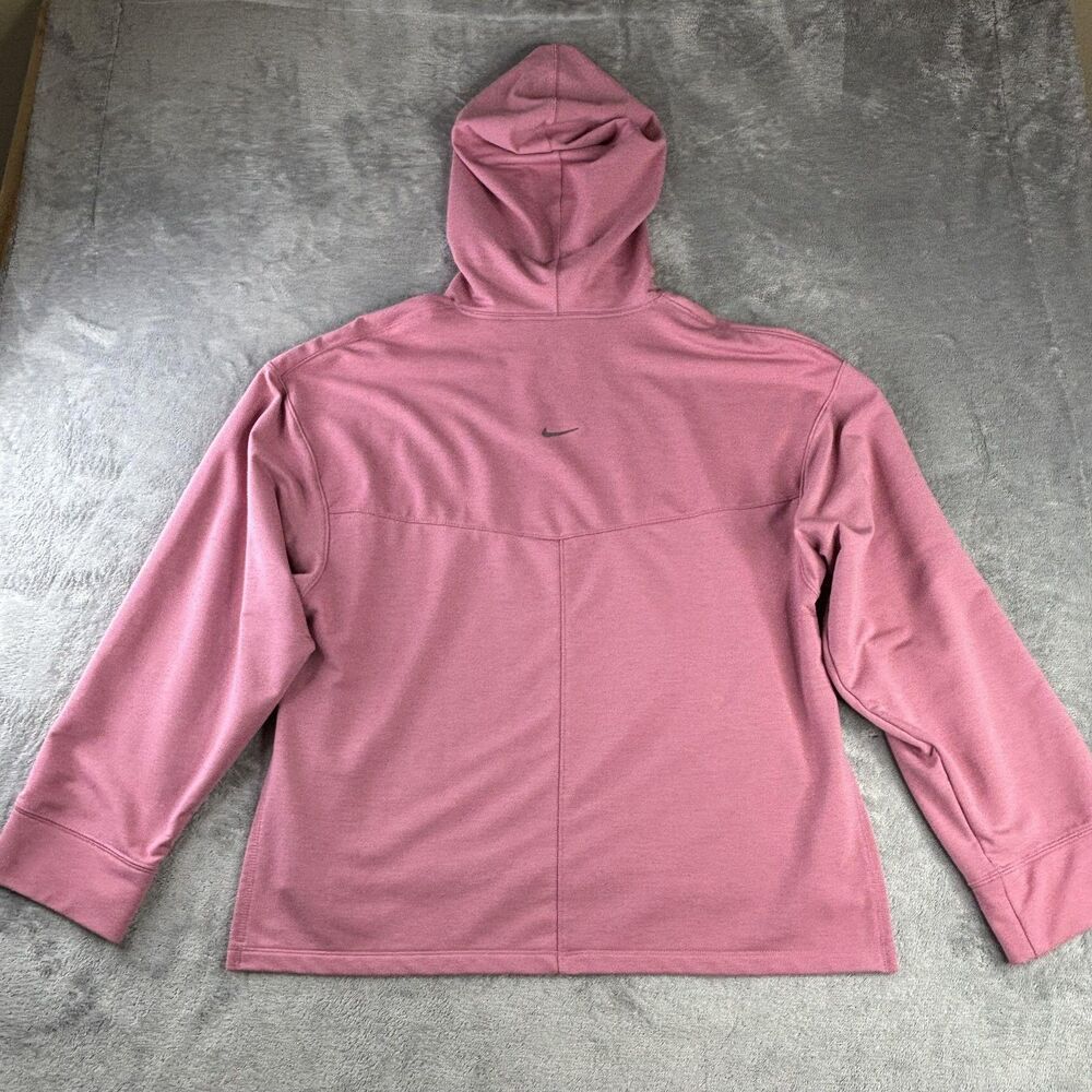 Nike Yoga‎ Dri-FIT Pullover Hoodie Womens S Oversized Pink Sweatshirt DM7033-667 - Picture 2 of 12